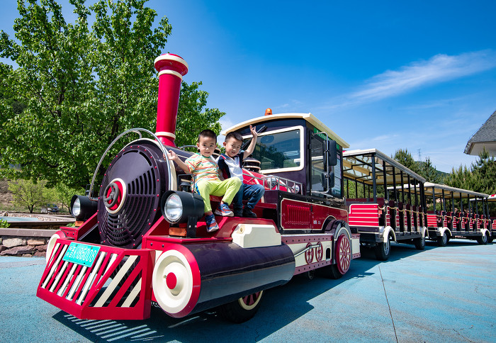 ▲孩童拍照留影