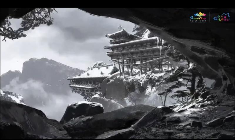 ▲《黑神话:悟空》悬空寺画面