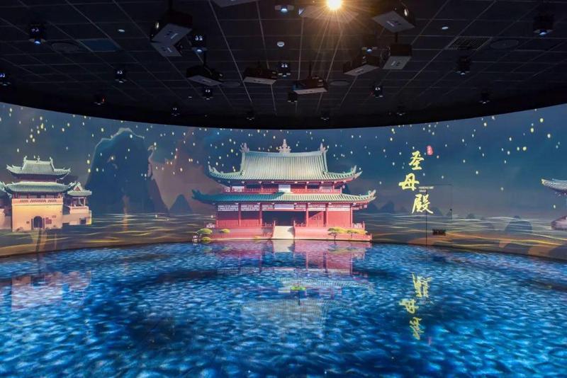 山西博物院古建数字艺术展中的沉浸式体验馆 配图2