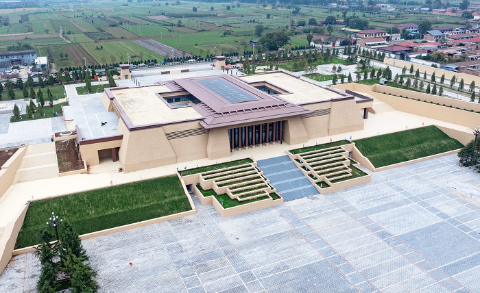 陶寺遗址博物馆外景。