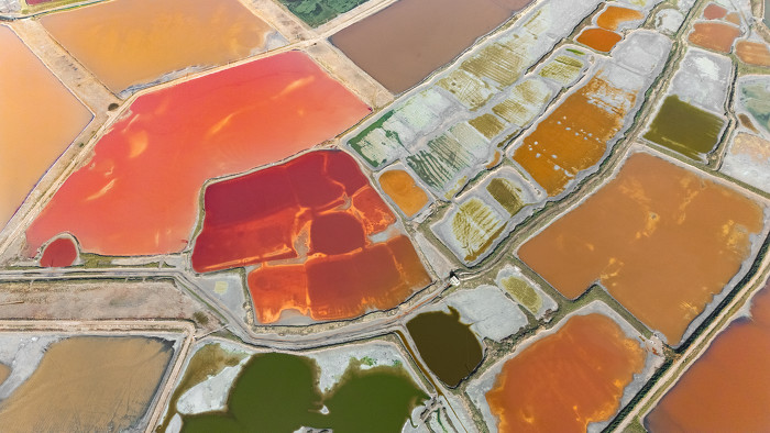 深秋盐湖美景促文旅繁荣