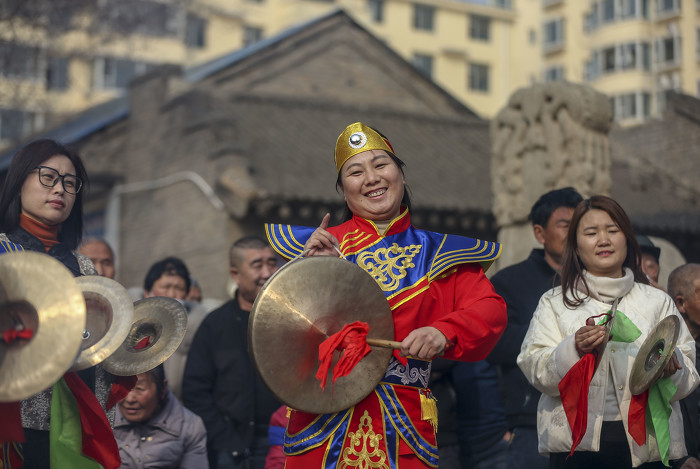 ▲古庙会上的民俗盛宴