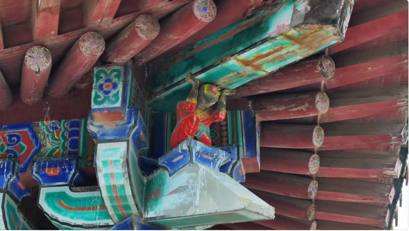 鹳雀楼建筑局部。陈春明摄