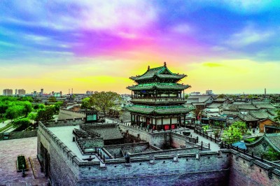 鸟瞰平遥古城。平遥县委宣传部供图 守护千年根脉 留住历史记忆