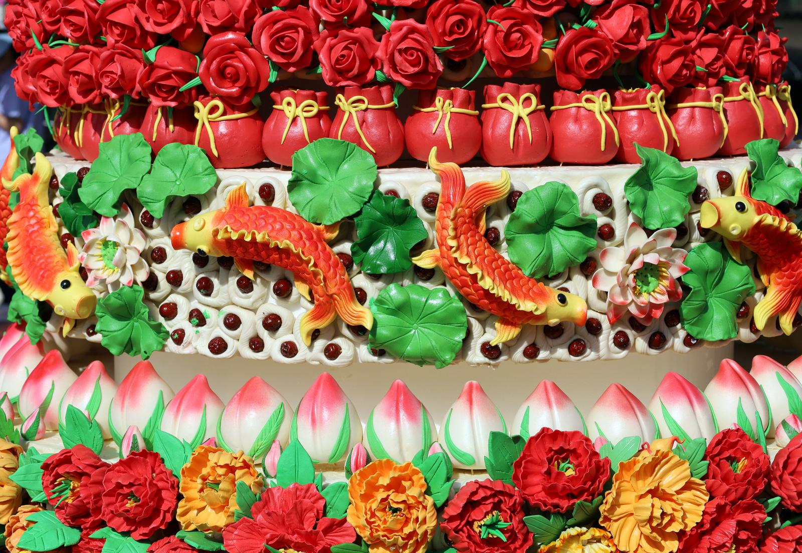 制作精美的非遗手工花馍