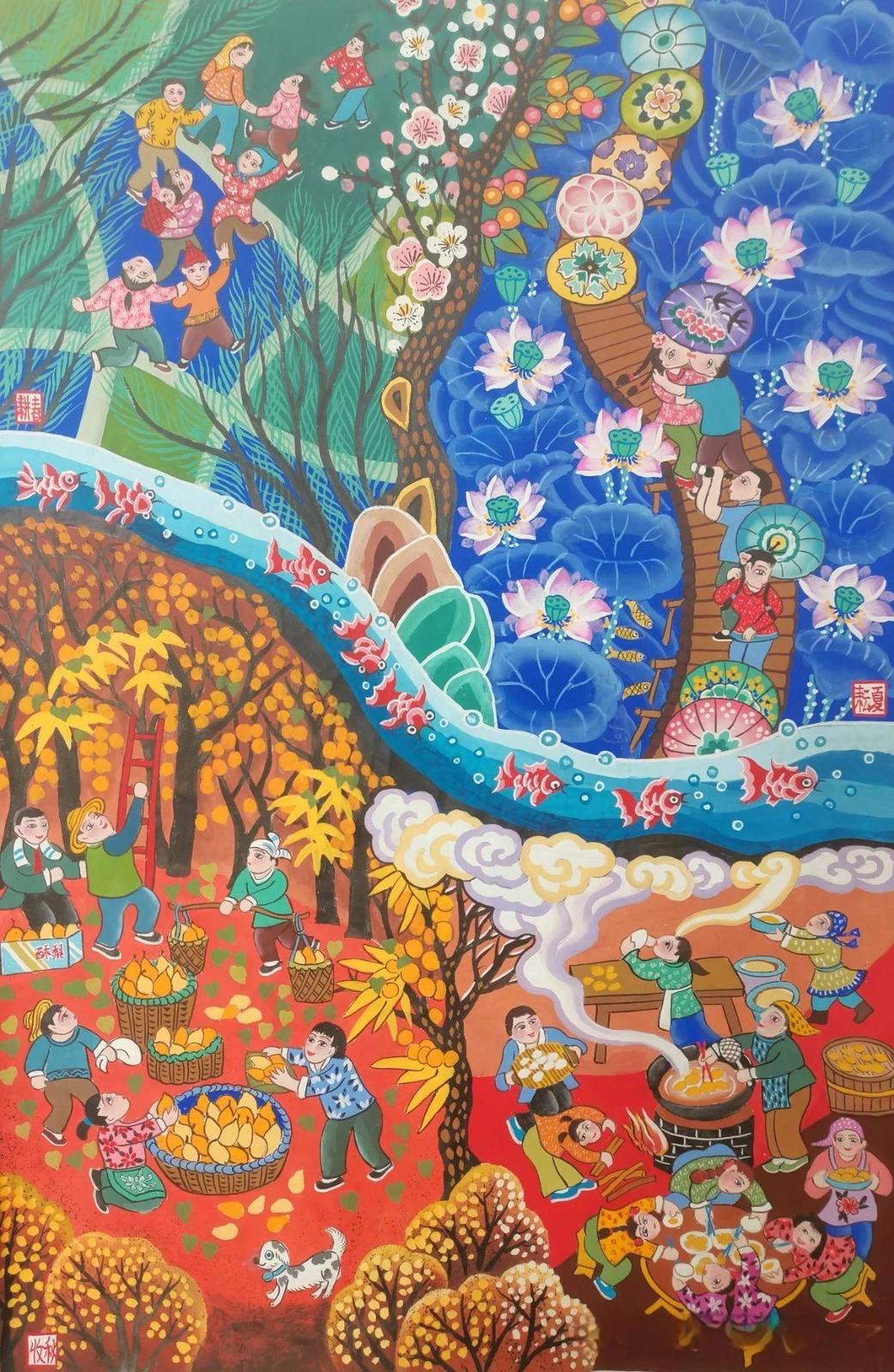 乔国平《滹沱河畔农家乐》