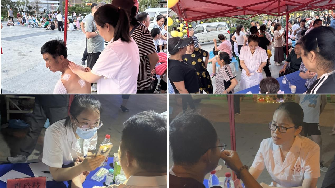 吉县中医医院多位医师在夜市为居民义诊