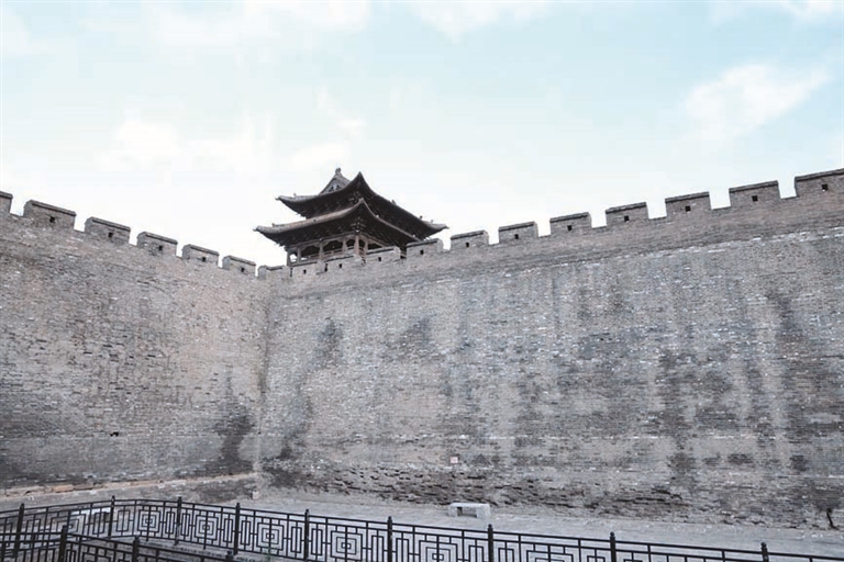 榆次瓮城遗址公园——光雕秀的演出场地。